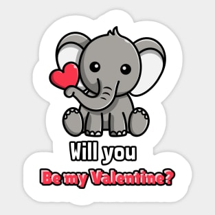 Will you be my valentine Sticker